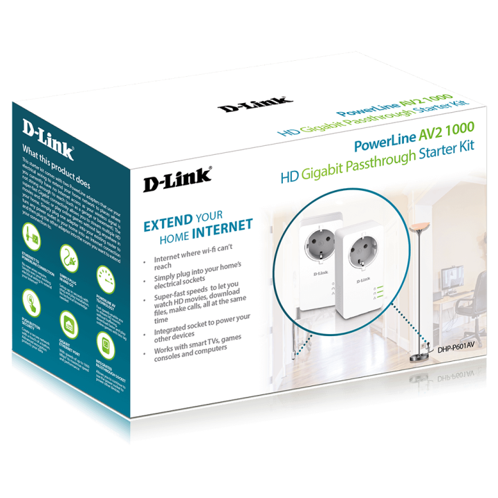 D-link Powerline Ethernet adapter kit (DHP-P601AV/E)
