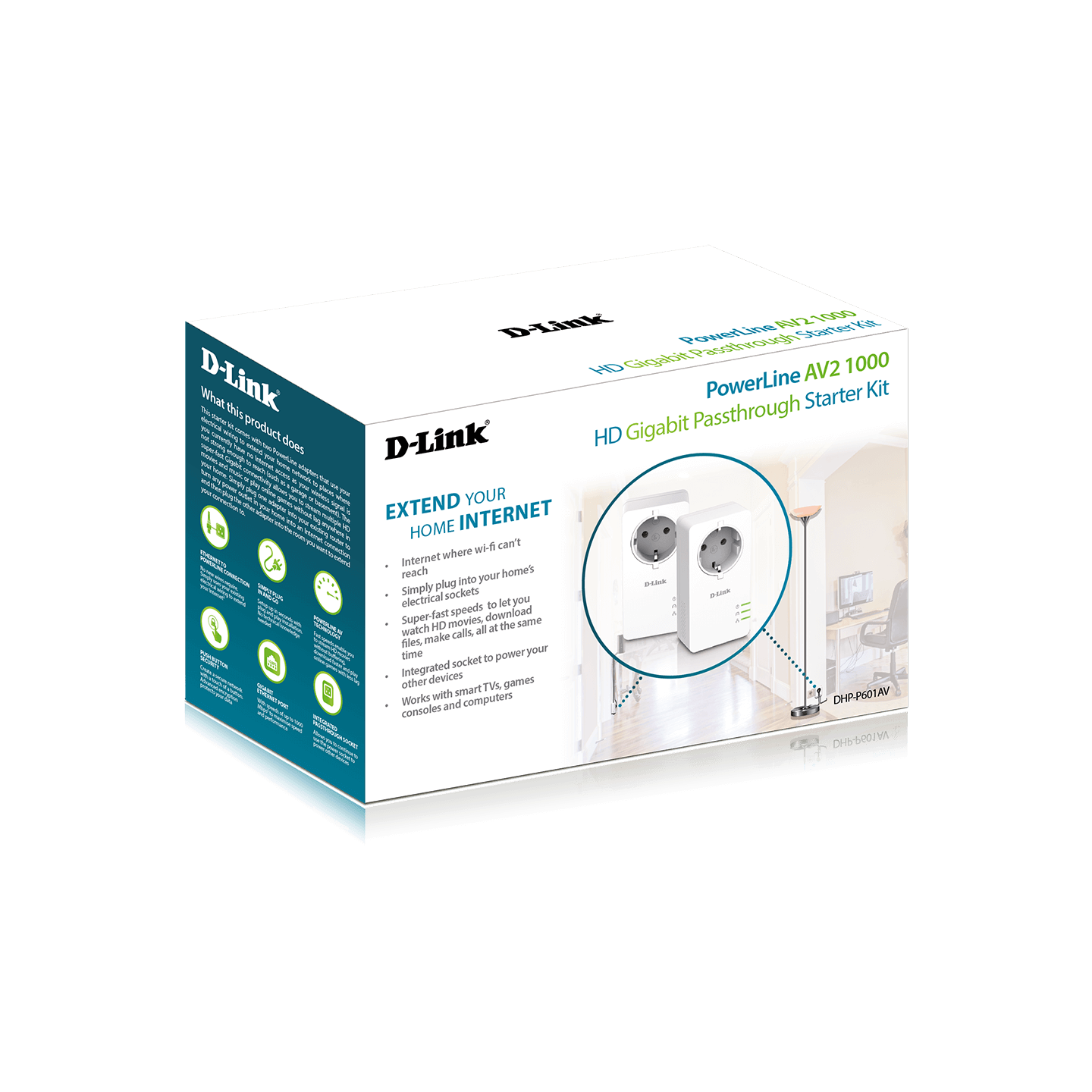 D-link Powerline Ethernet adapter kit (DHP-P601AV/E)
