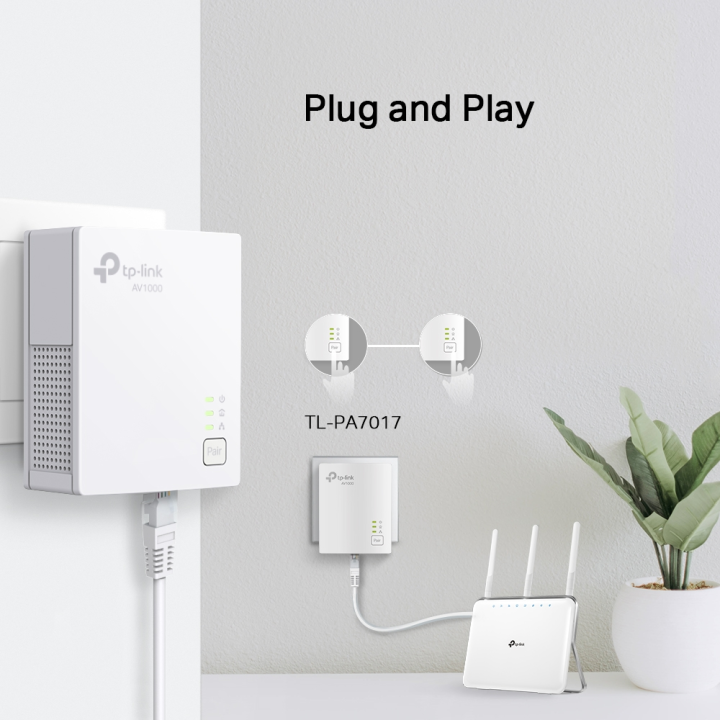 TP-Link TL-PA7017KIT AV1000 Powerline