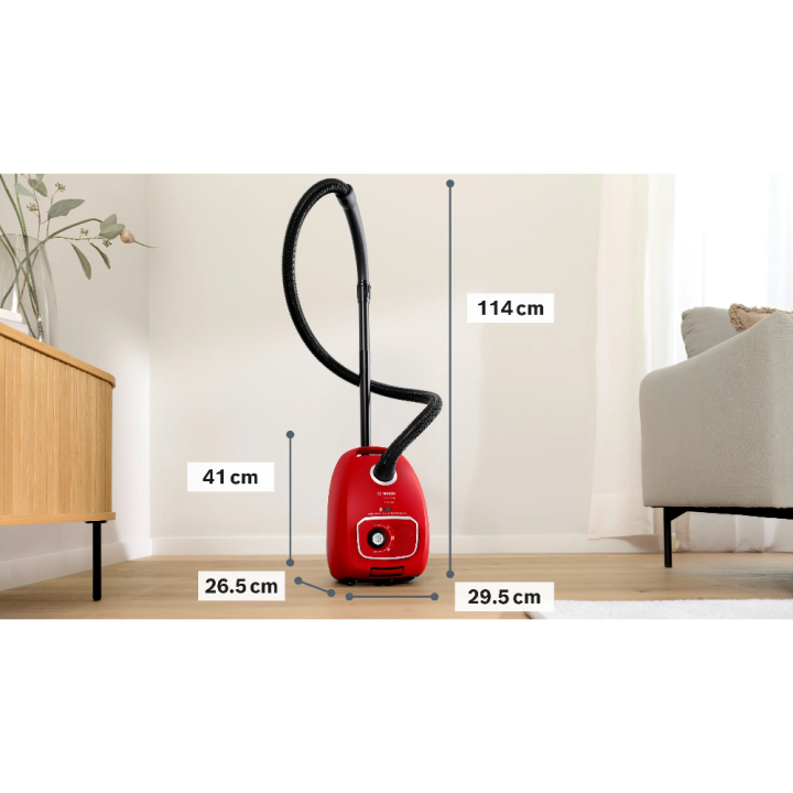 Bosch BGB41PET1 usisivač s vrećicom Serie 4 ProAnimal, crveni