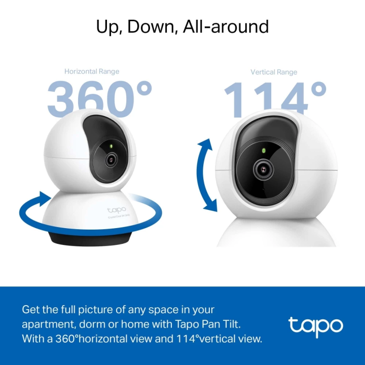 TP-Link Tapo C220 2K QHD Pan/Tilt AI Home Security Wi-Fi Camera