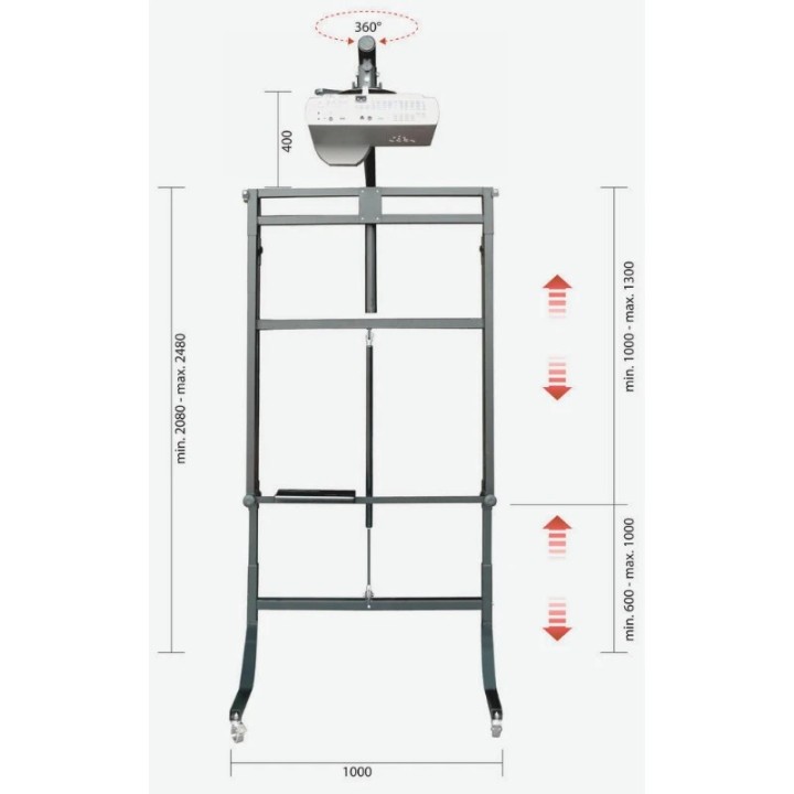 Tutor mobilni stalak za tablu i projektor