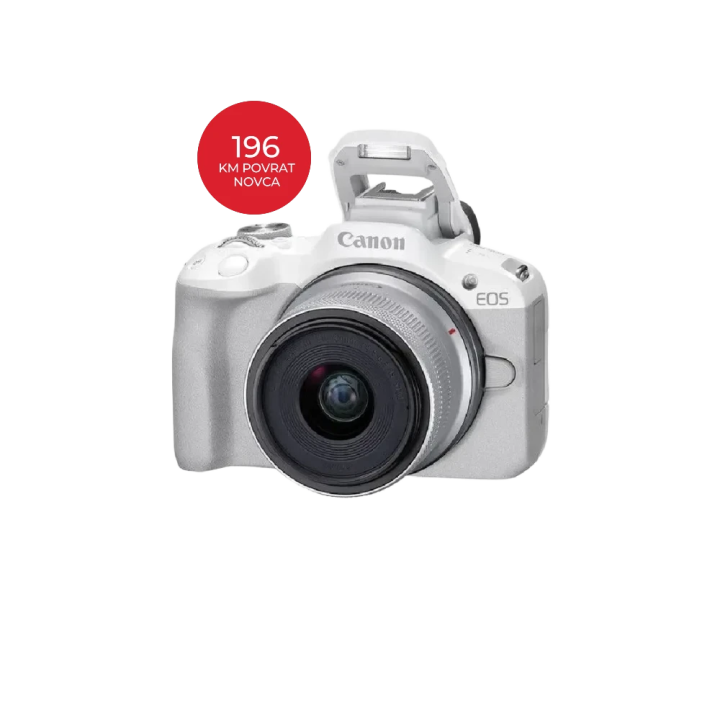 Canon EOS R50 + RF-S 18-45mm bijeli