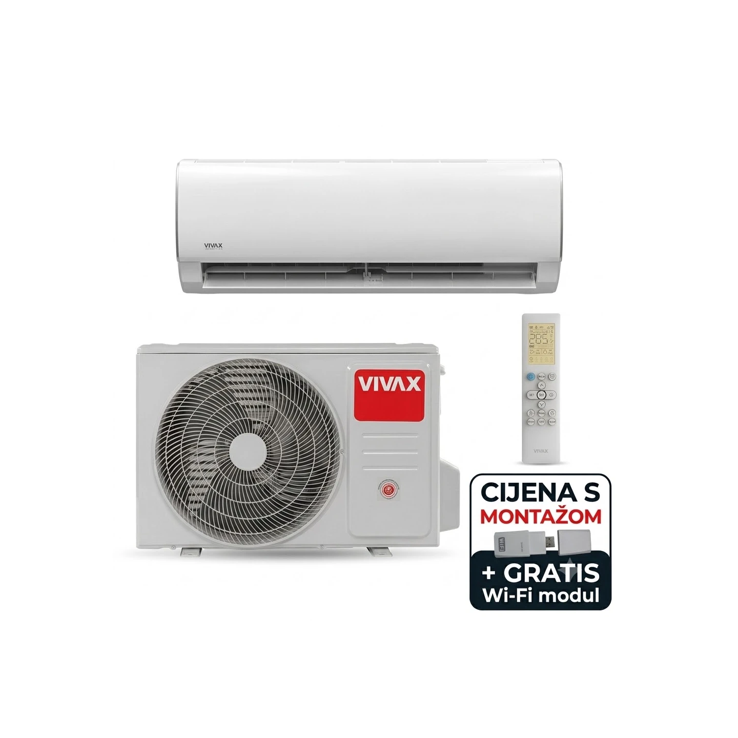 Vivax klima M-Design ACP-12CH35AEMI+, inverter, grijanje do -15C, + WI-Fi modul gratis