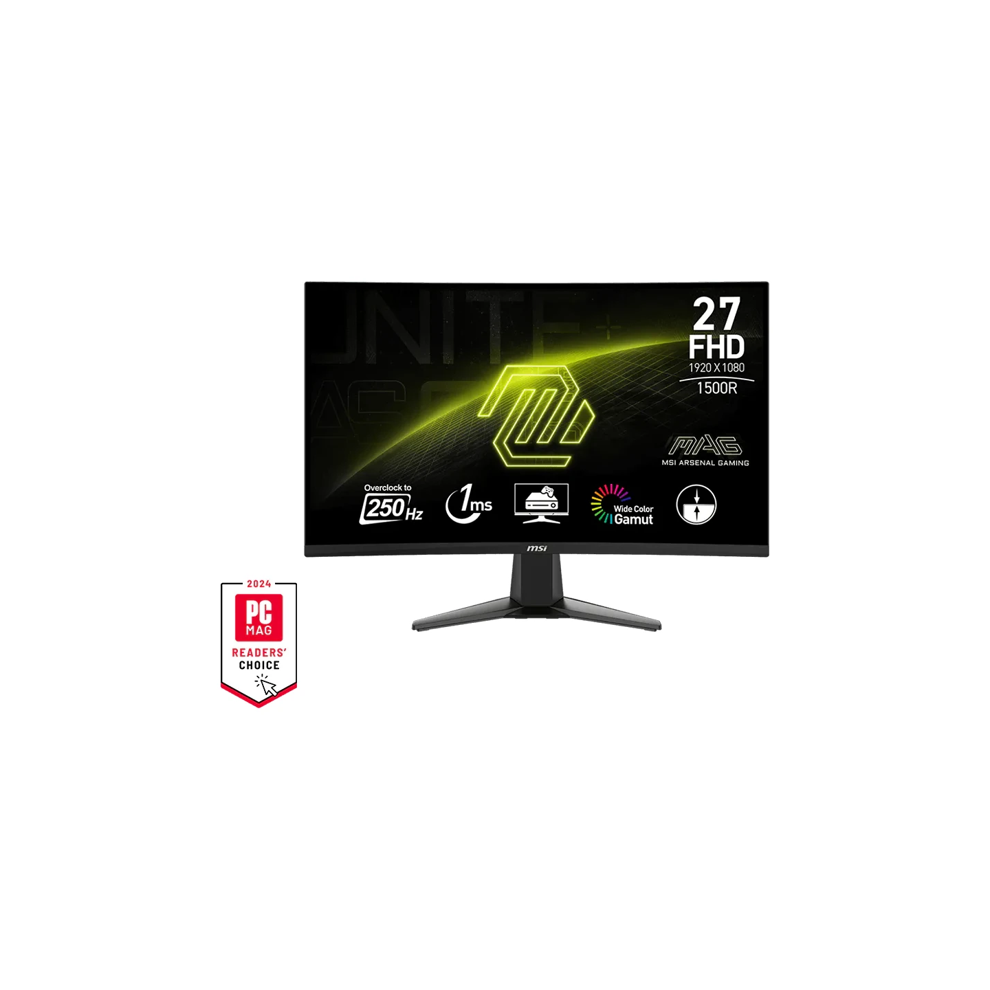 MSI monitor 27'' MAG 27C6X zakrivljeni VA FHD 250Hz