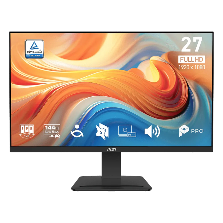 MSI monitor 27'' PRO MP273 E14H FullHD 144Hz, HDMI, VGA, DP, zvučnici