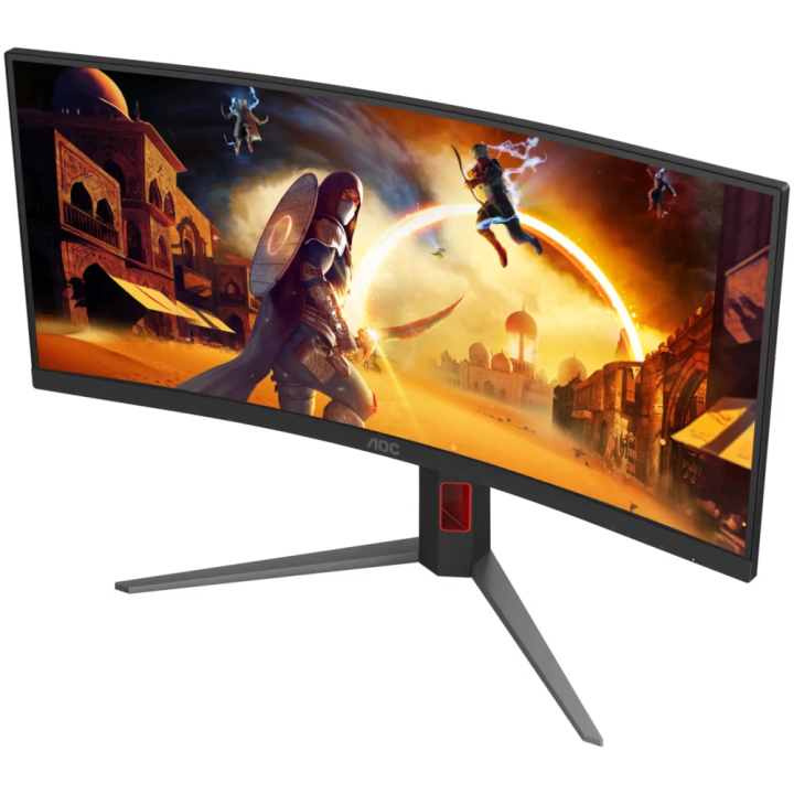 AOC monitor 34'' CU34G4 Gaming zakrivljeni, UWQHD, Fast VA, 180Hz, 0,5ms