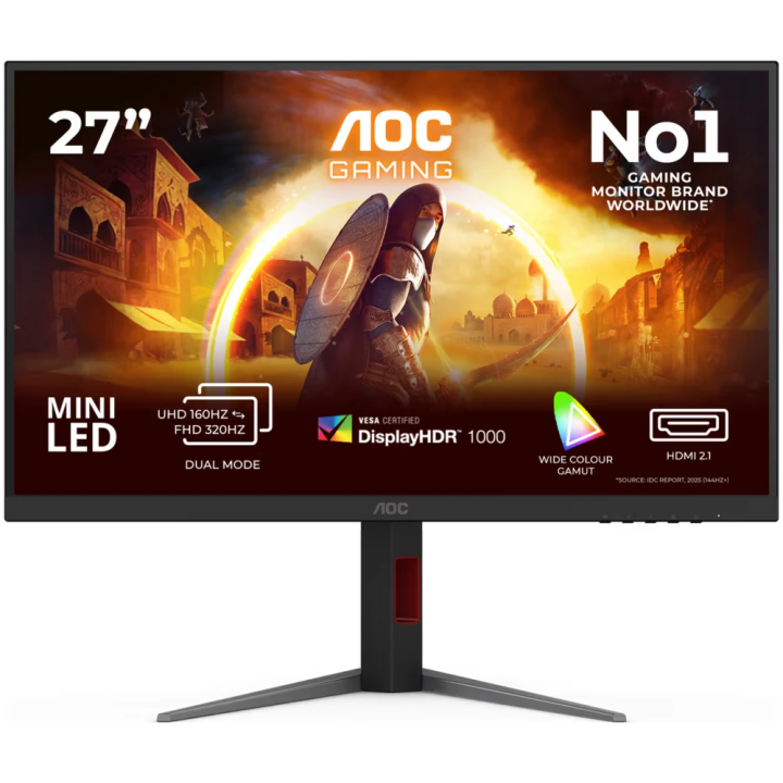 AOC monitor 27'' U27G4XM Gaming, 4K, Fast IPS, mini led, 160Hz, 1ms
