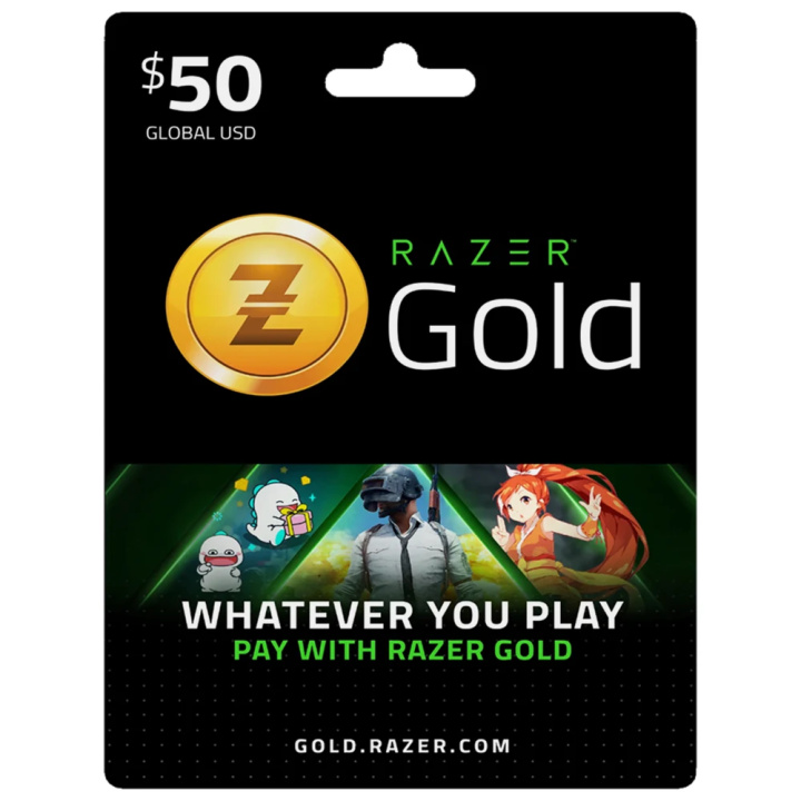 Razer Gold 50 USD - gaming poklon bon