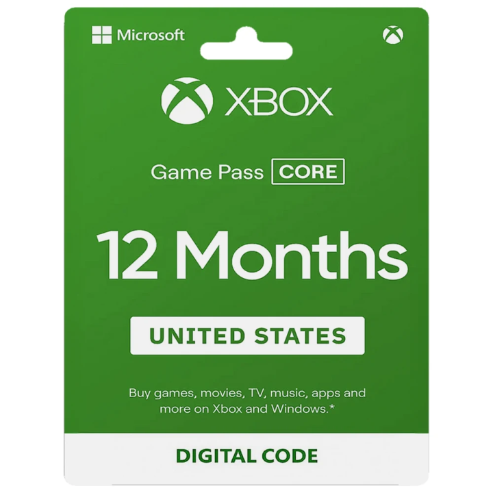 XBOX Game Pass Core - gaming pretplata