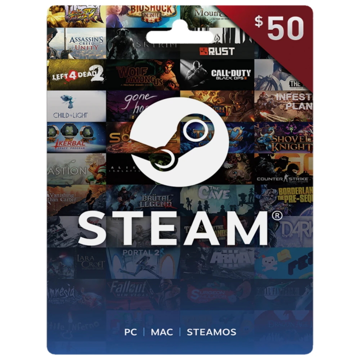 Steam gift card - digitalni kod za igre