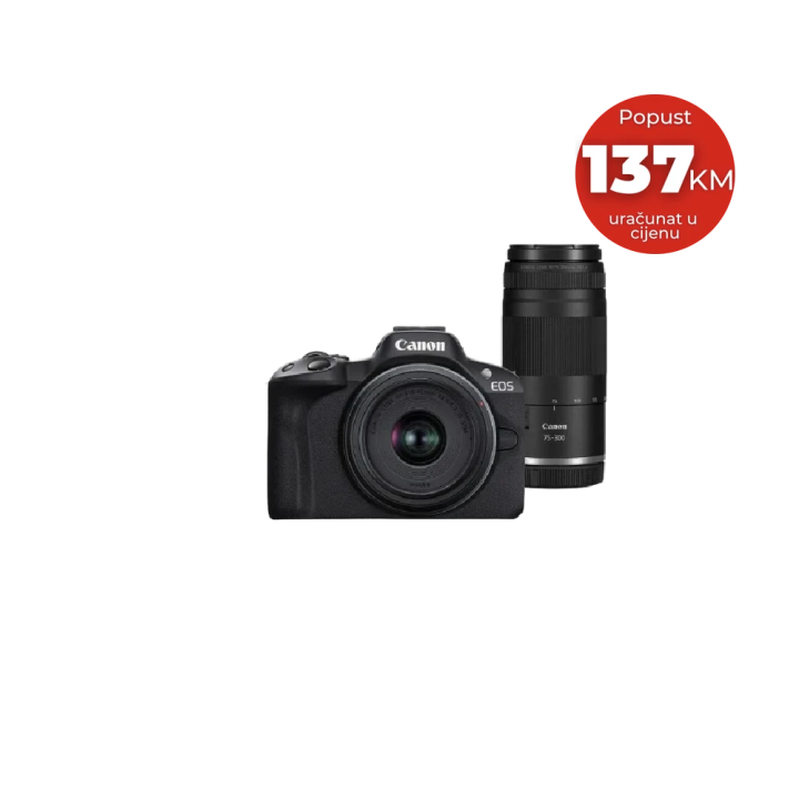 Fotoaparat Canon R100 + RF-S 18-45+RF 75-300