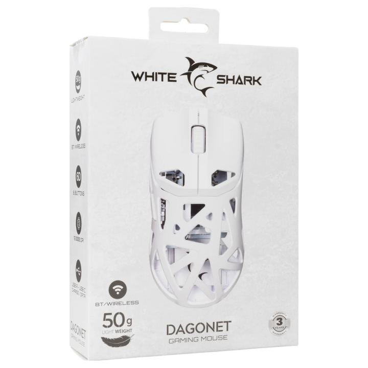 White shark gaming miš bežični Dagonet bijeli WGM-5019