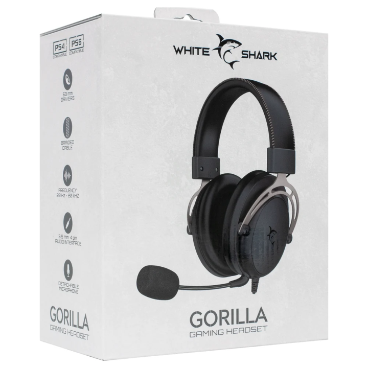 White shark slušalice Gorilla crno-sive GH-2341