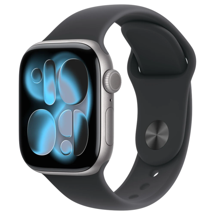 Apple Watch Series 11 GPS 42mm Space Grey Aluminium Case with Black Sport Band - M/L,Model A3331