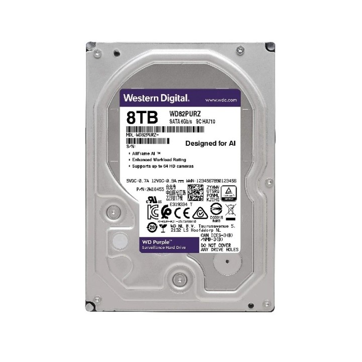 WD ljubičasta 8TB WD82PURZ, 256MB SATA3