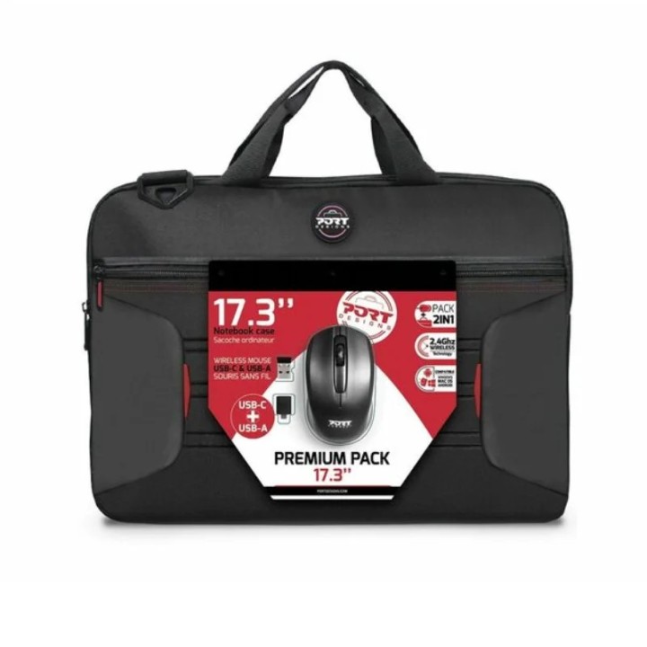 Port Design torba za laptop Premium pack 17,3'' + miš, crna