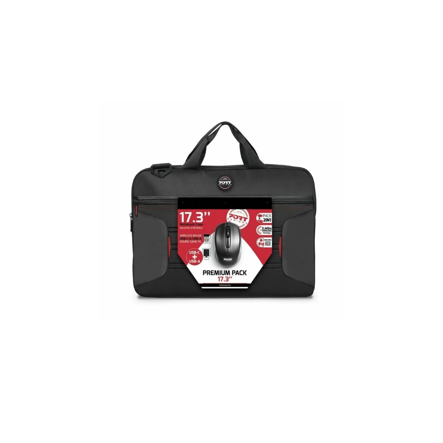 Port Design torba za laptop Premium pack 17,3'' + miš, crna