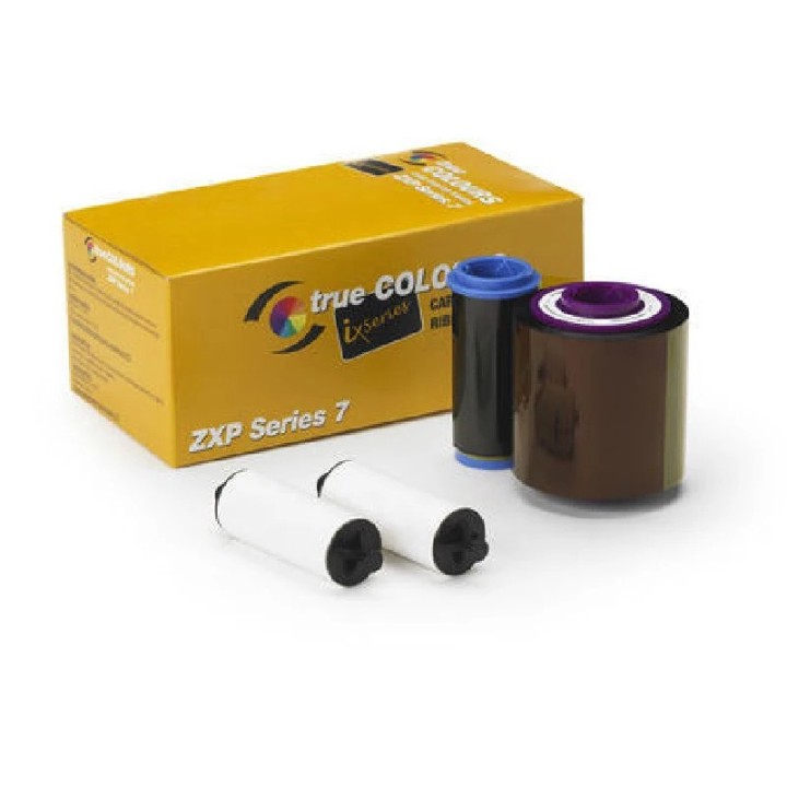 Zebra ZXP 7 Series colour ribbon, YMCKO, 750otis.