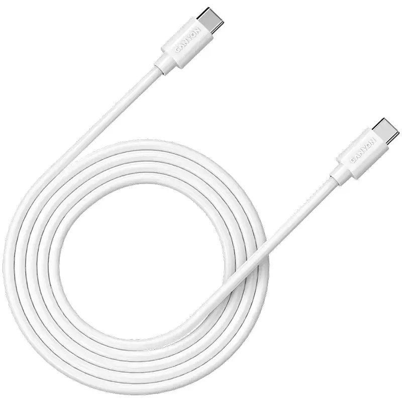 Canyon kabal C-9 PD 3.0 USB-C - USB-C 100W 1,2m, bijeli, CNS-USBC9W Canyon kabal C-9 PD 3.0 USB-C - USB-C 100W 1,2m, bijeli, CNS-USBC9W