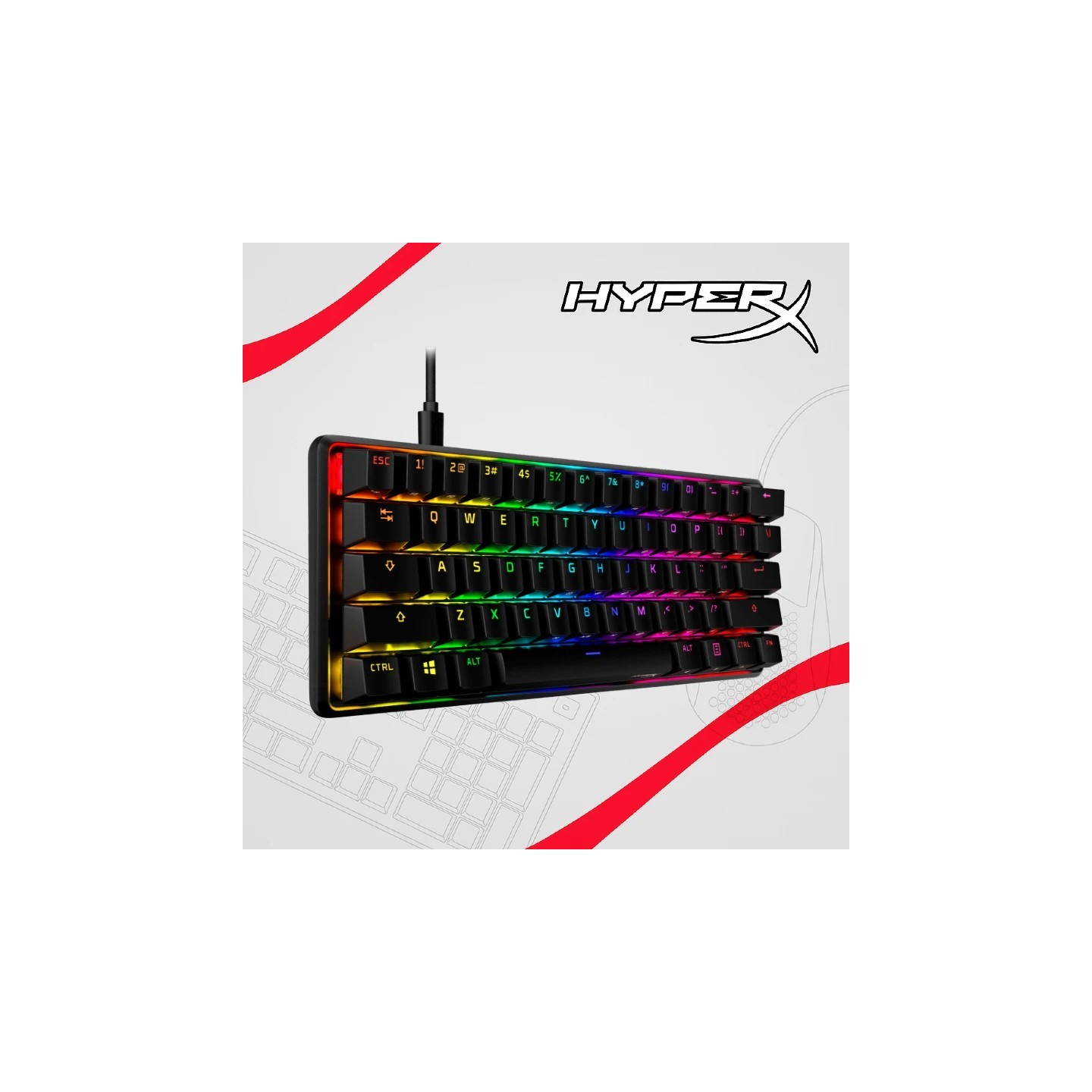 HyperX Alloy Origins 60 Red mehanička gaming tastatura