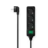 Produžni kabal Hama 3 utičnice 1,4m s prekidačem crni