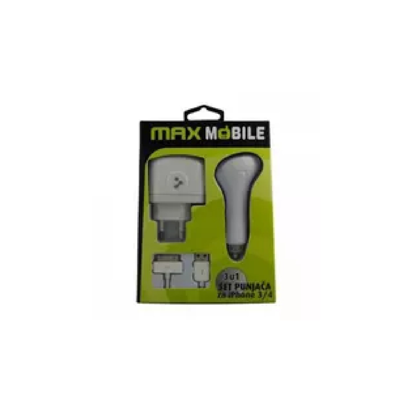 Max Mobile punjač set 3u1 micro USB za iPhone 3/4
