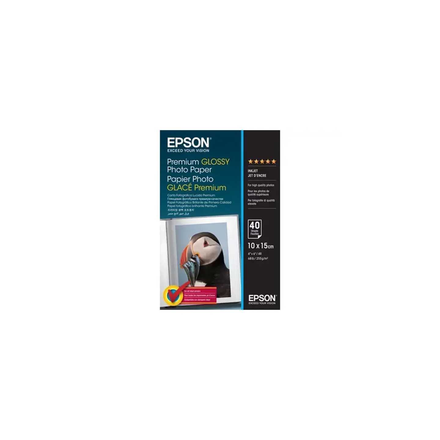 Papir foto Epson Premium Glossy 10x15cm 255gr 2x40 listova