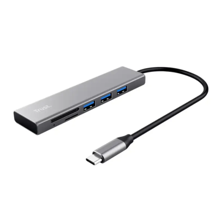 Trust Halyx Hub+čitač kartica USB-C Hub,3 USB porta, čitač kartica MSD