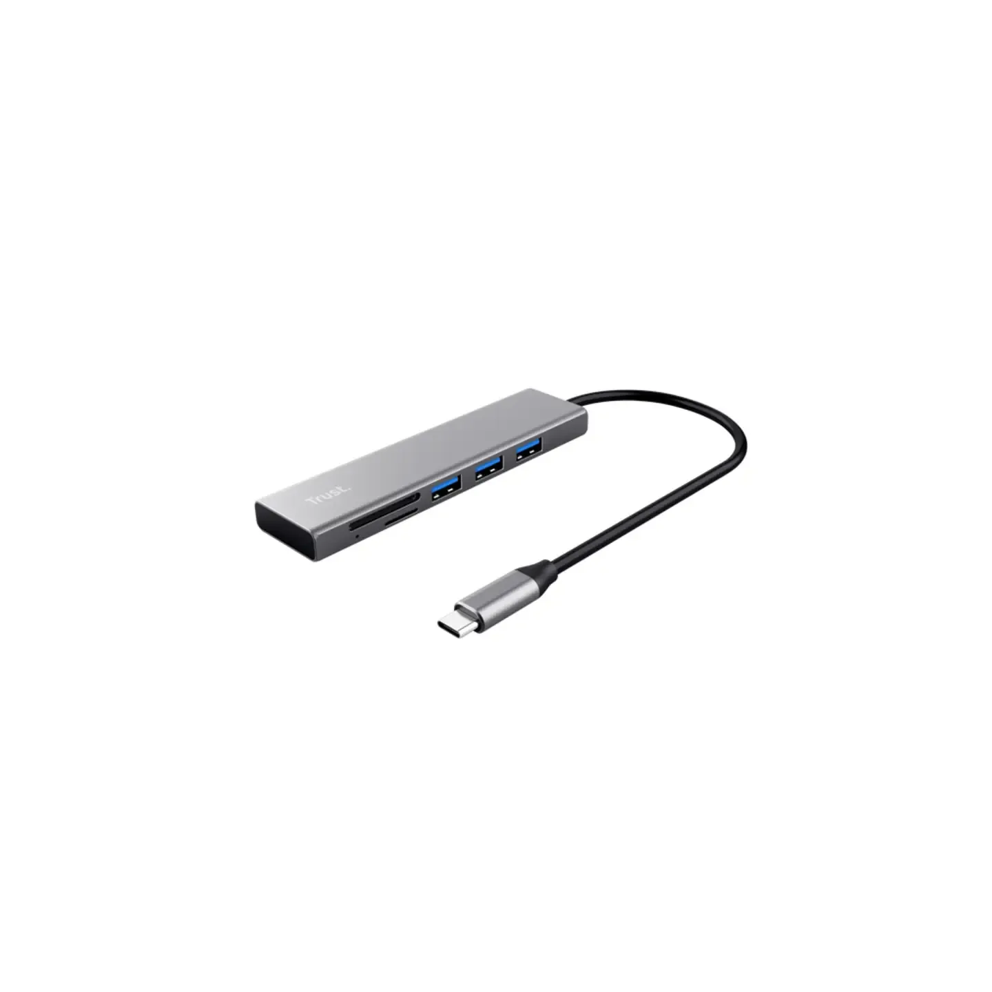 Trust Halyx Hub+čitač kartica USB-C Hub,3 USB porta, čitač kartica MSD