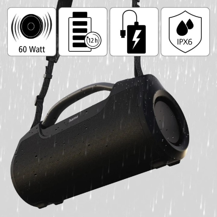 Hama bluetooth zvučnik Soundbarrel 60W crni