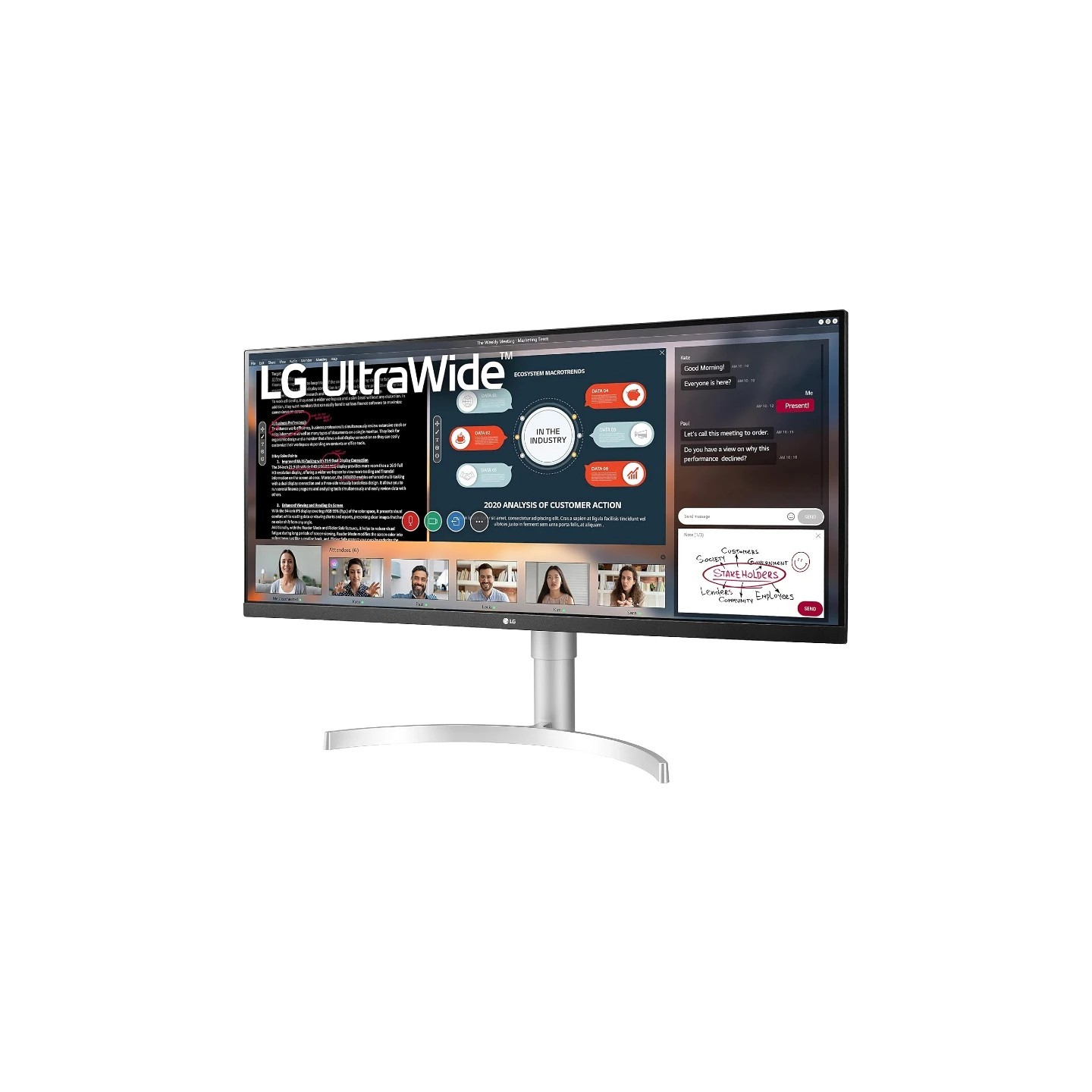 LG monitor 34'' 34WN650-W