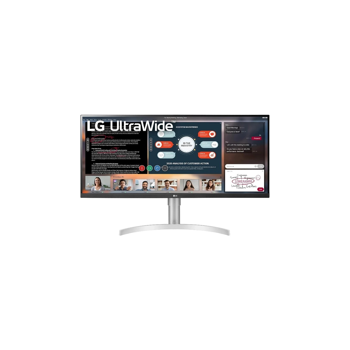 LG monitor 34'' 34WN650-W