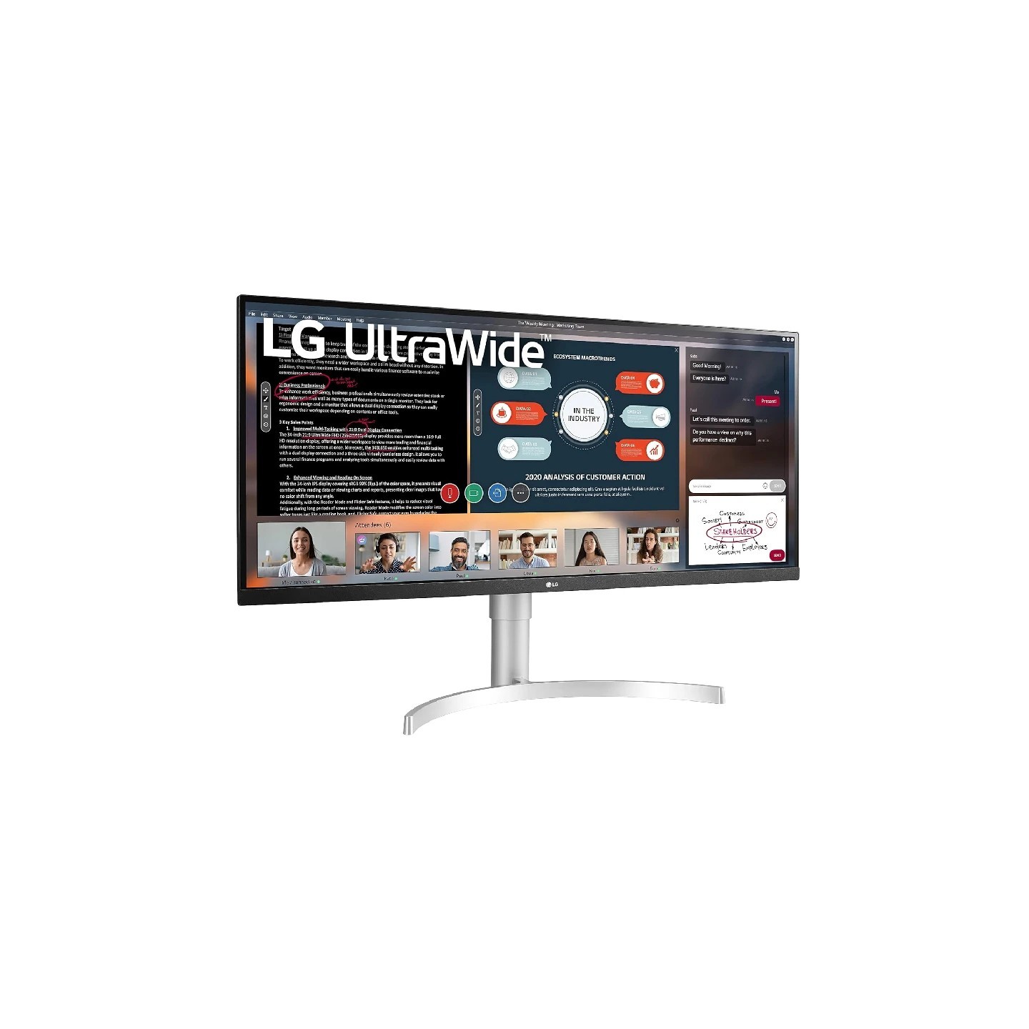 LG monitor 34'' 34WN650-W