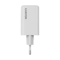 Canyon punjač CU65ACC, 65W GaN, bijeli, 2x USB-C PD, 1x USB-A QC
