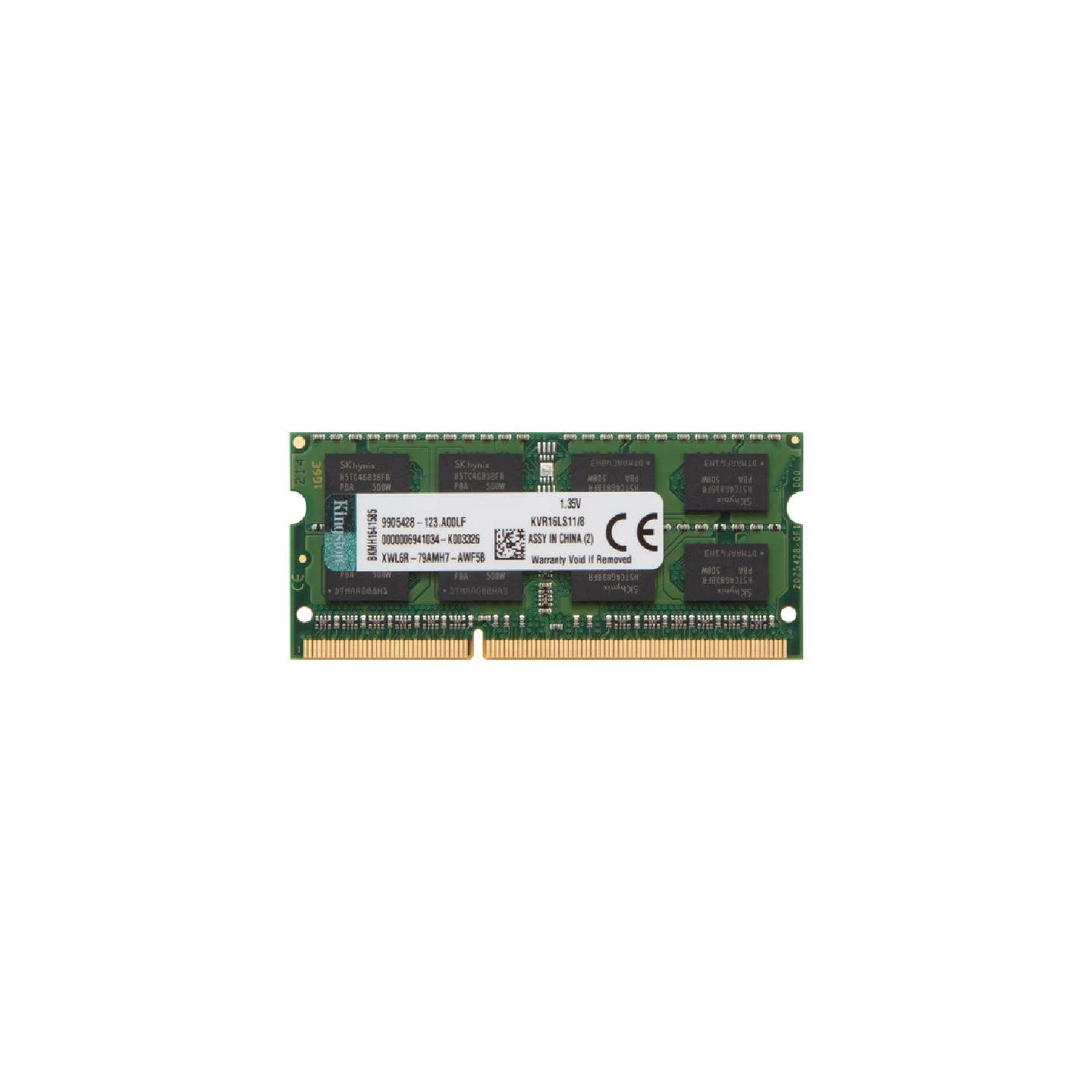 Kingston 8GB 1600MHz DDR3 SODIMM, KVR16LS11/8