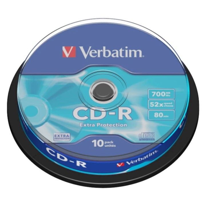 Verbatim CD-R 700MB 52x DataLife 10/1 spindle (V043437)