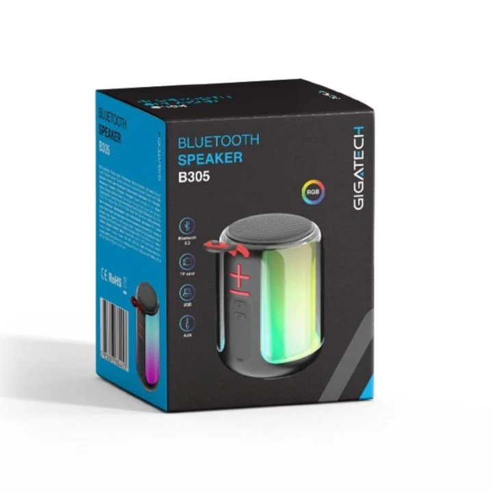 Bluetooth zvučnik Gigatech B305, RGB