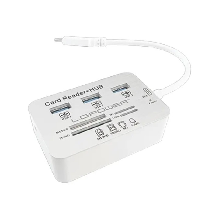 LC-Power čitač kartica USB HUB, LC-HUB-C-CR