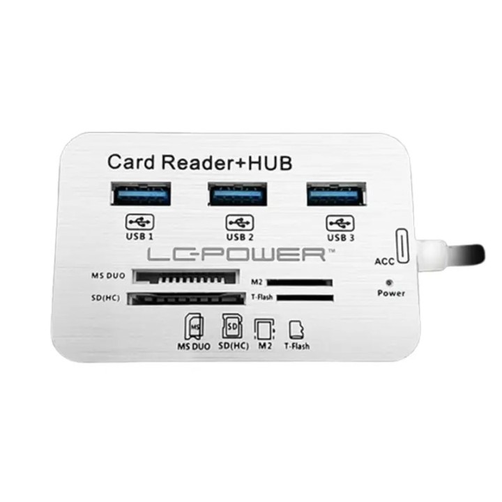 LC-Power čitač kartica USB HUB, LC-HUB-C-CR