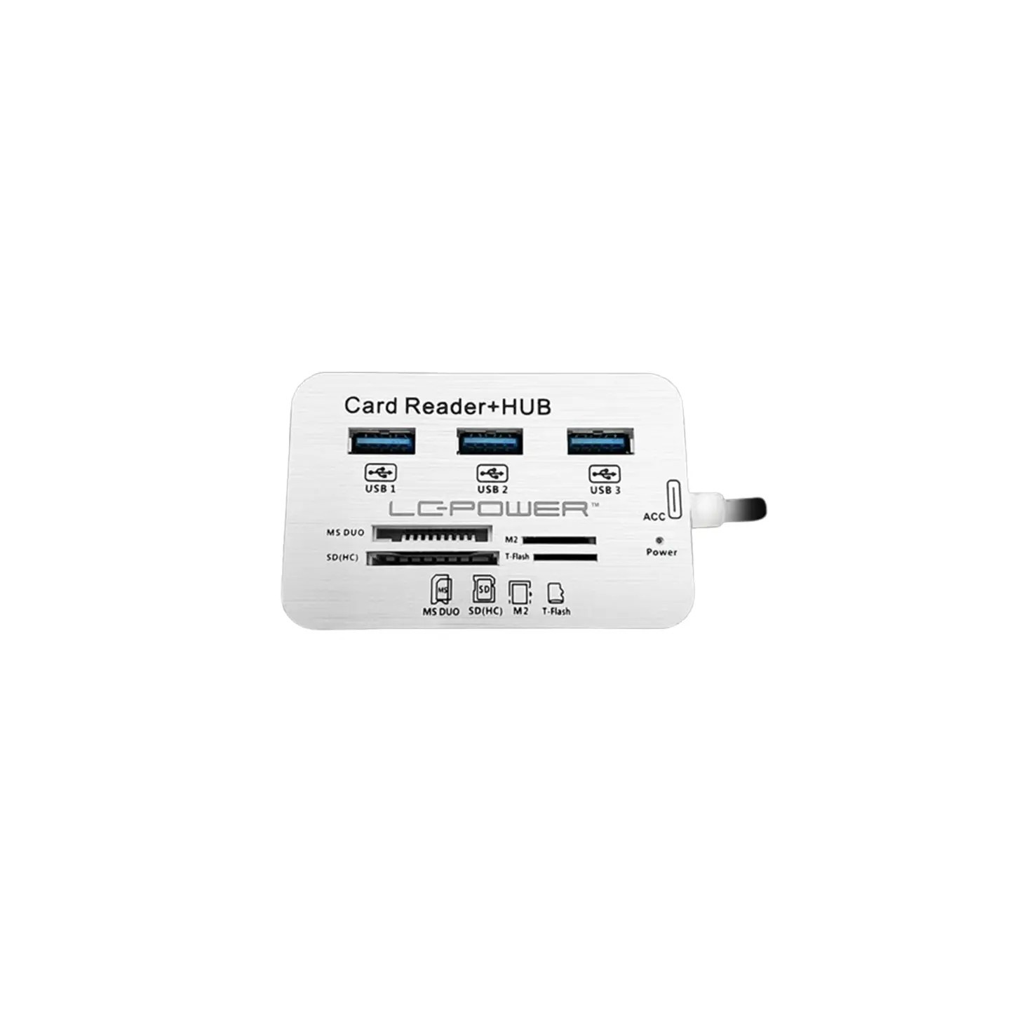 LC-Power čitač kartica USB HUB, LC-HUB-C-CR
