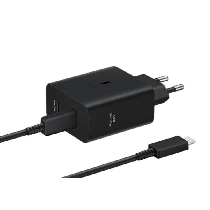 Samsung punjač 50W USB-C Power Adapter Duo crni (1.8m USB-C to USB-C 5A Cable included)