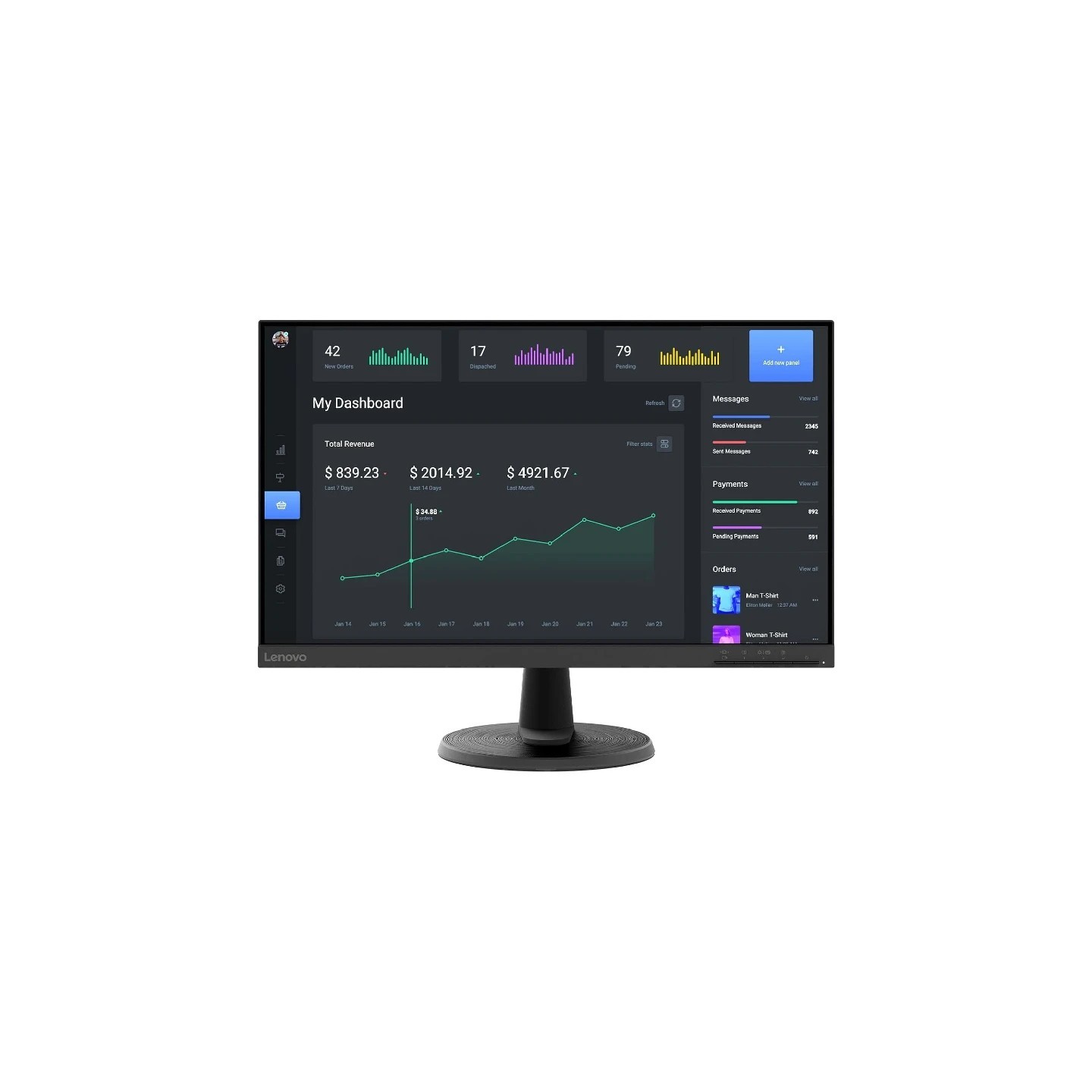 Monitor Lenovo 24'' D24-40