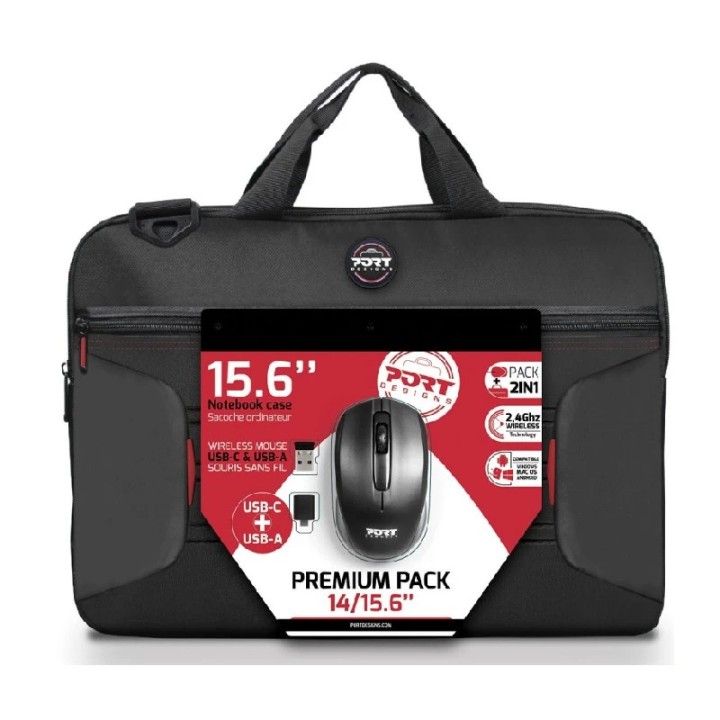 Port Design torba za laptop Premium pack 15,6'' + miš, crna