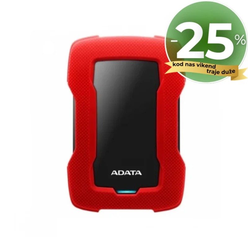 ADATA externi 1TB HD330 Durable lite, USB 3.1 crno crveni ADATA externi 1TB HD330 Durable lite, USB 3.1 crno crveni