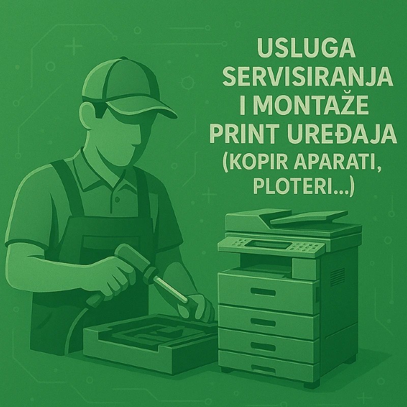 Usluga servisiranja i montaze print uredjaja ( kopir aparati , ploteri ...)