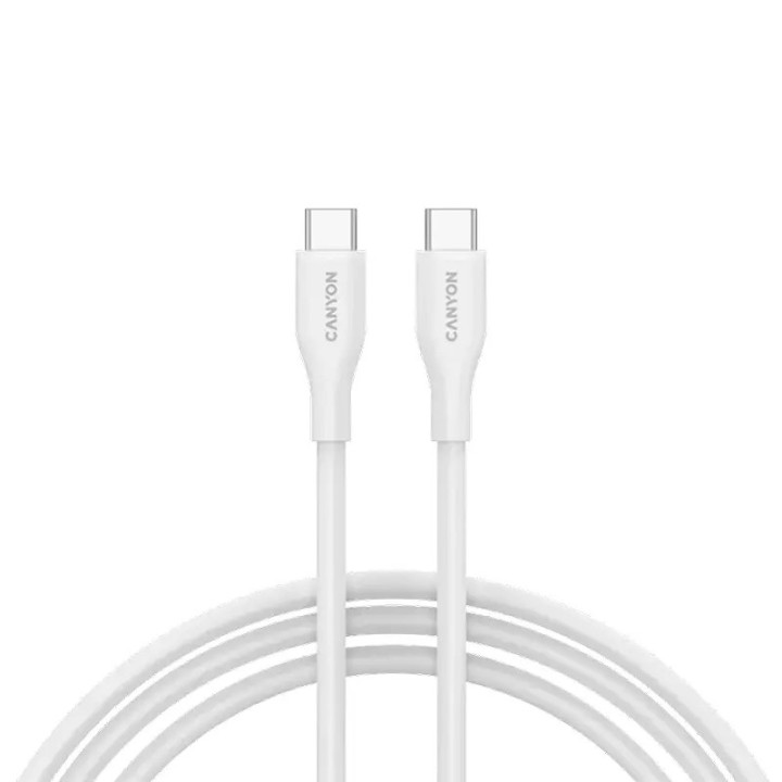 Canyon kabal CC60SC10 USB-C - USB-C 60W 1m silikon, bijeli, CNS-CC60SC10W