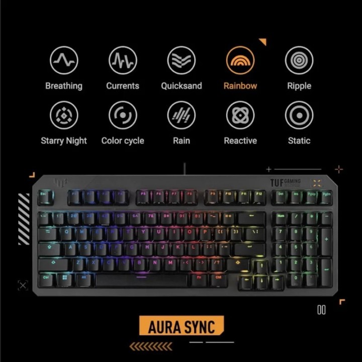 Tastatura Asus Tuf K3 Gen II Gaming Mehanička Crna