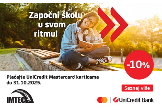 Ostvari dodatnih 10% popusta: Imtec i UniCredit za uspješan povratak u školu