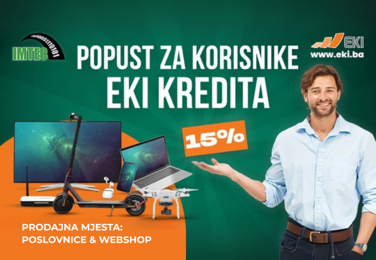Kupovina na rate nikad nije bila povoljnija – 15% popusta uz EKI